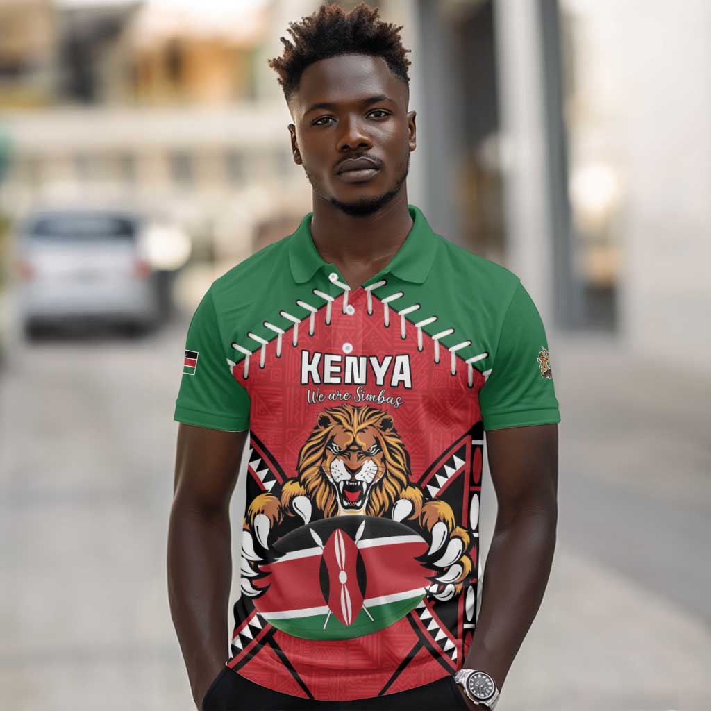 Custom Kenya Rugby Polo Shirt We Are Simbas