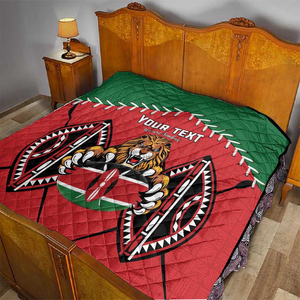 Custom Kenya Rugby Quilt We Are Simbas