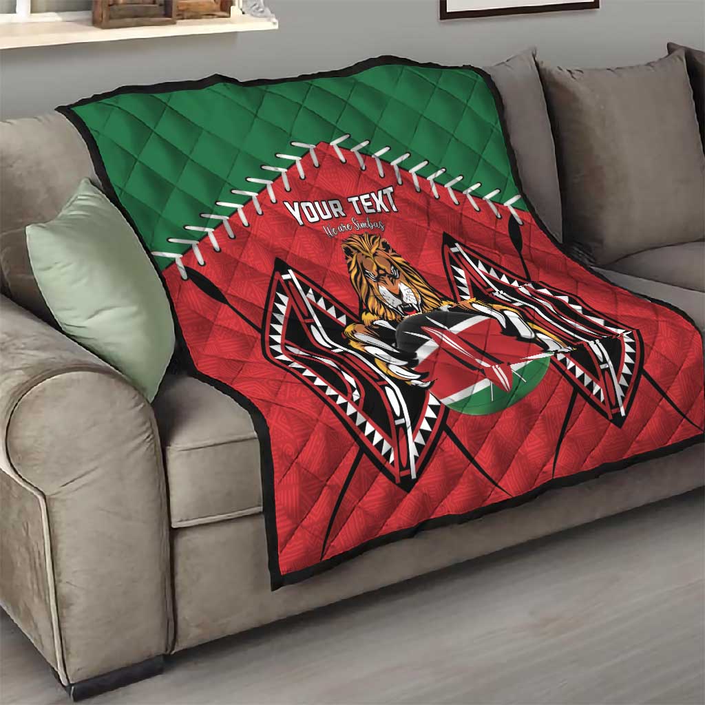 Custom Kenya Rugby Quilt We Are Simbas