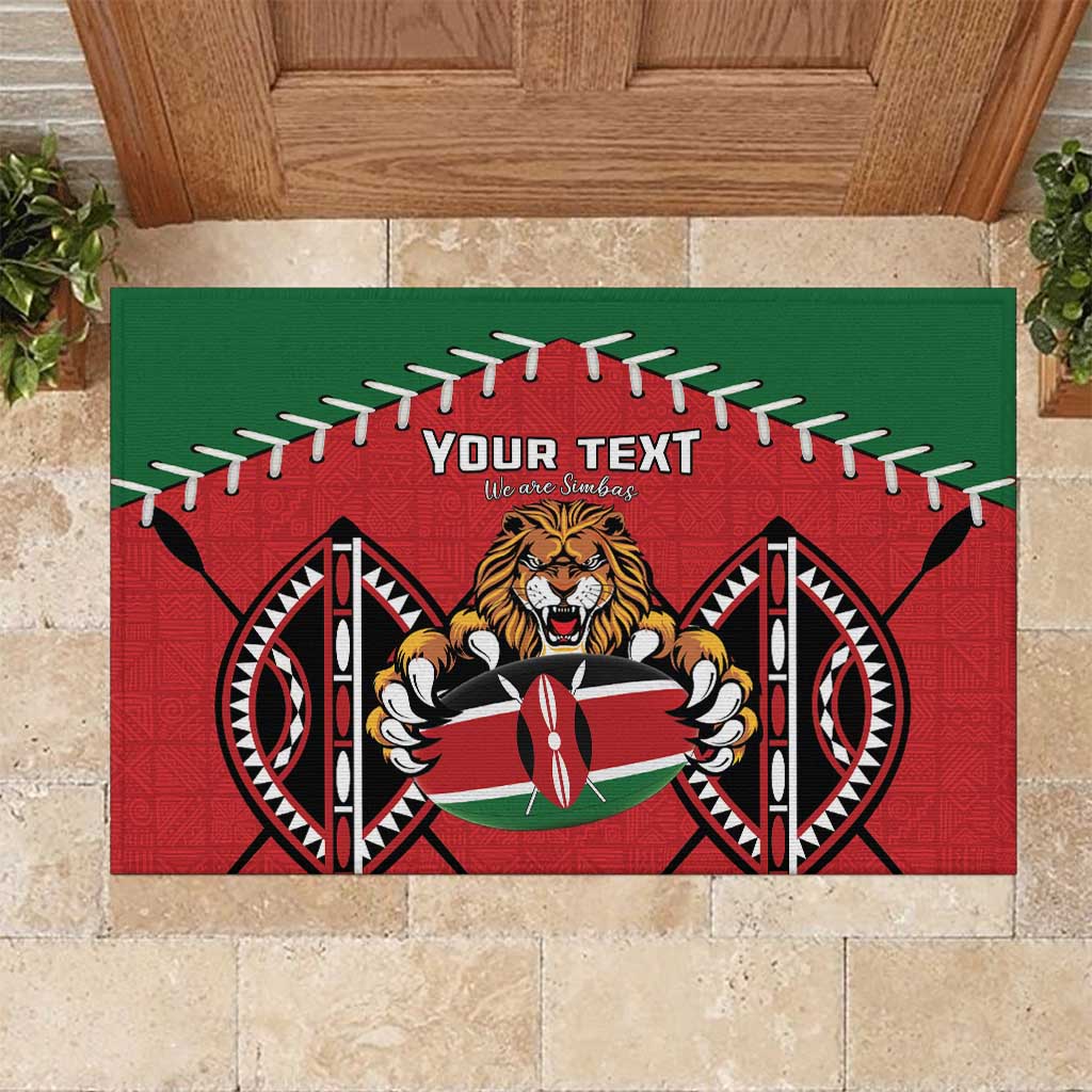 Custom Kenya Rugby Rubber Doormat We Are Simbas