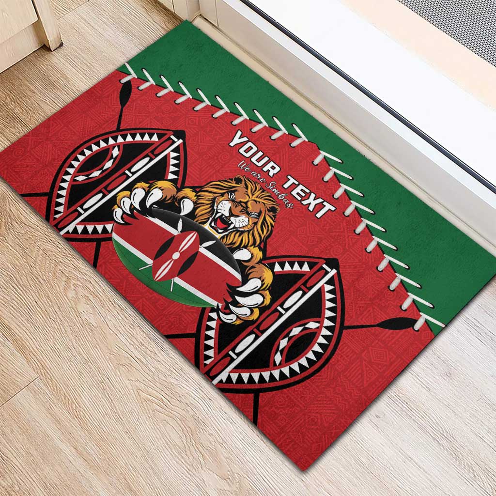 Custom Kenya Rugby Rubber Doormat We Are Simbas