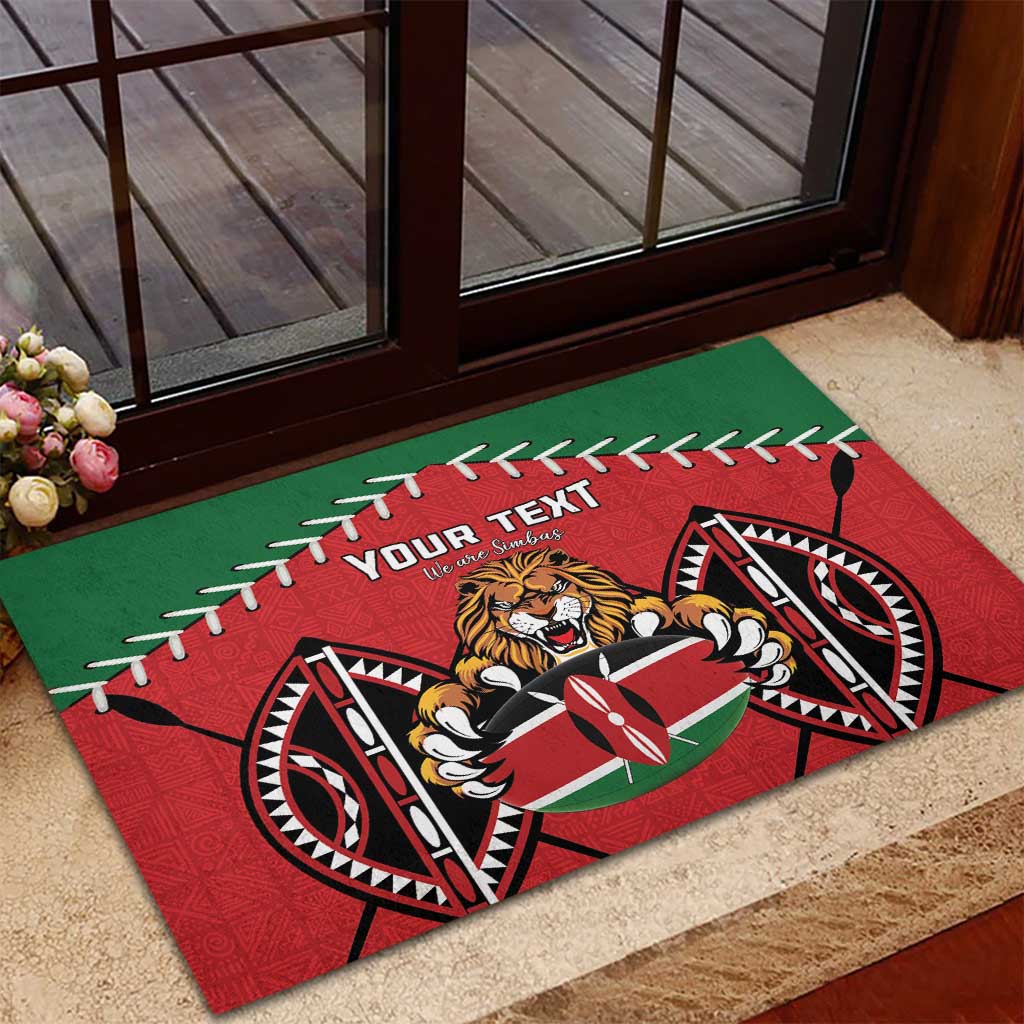 Custom Kenya Rugby Rubber Doormat We Are Simbas
