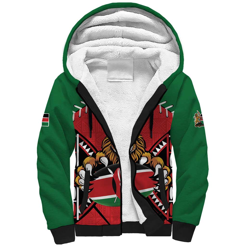 Custom Kenya Rugby Sherpa Hoodie We Are Simbas