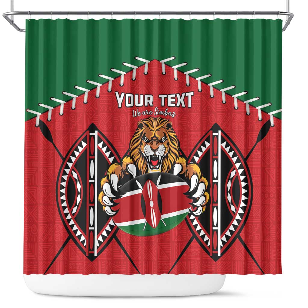 Custom Kenya Rugby Shower Curtain We Are Simbas