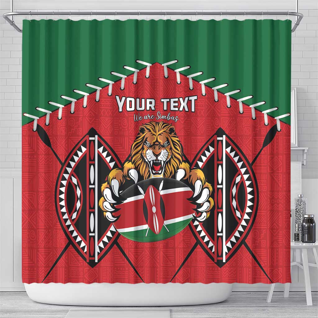 Custom Kenya Rugby Shower Curtain We Are Simbas