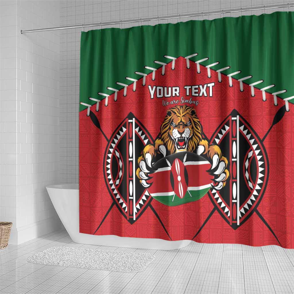 Custom Kenya Rugby Shower Curtain We Are Simbas