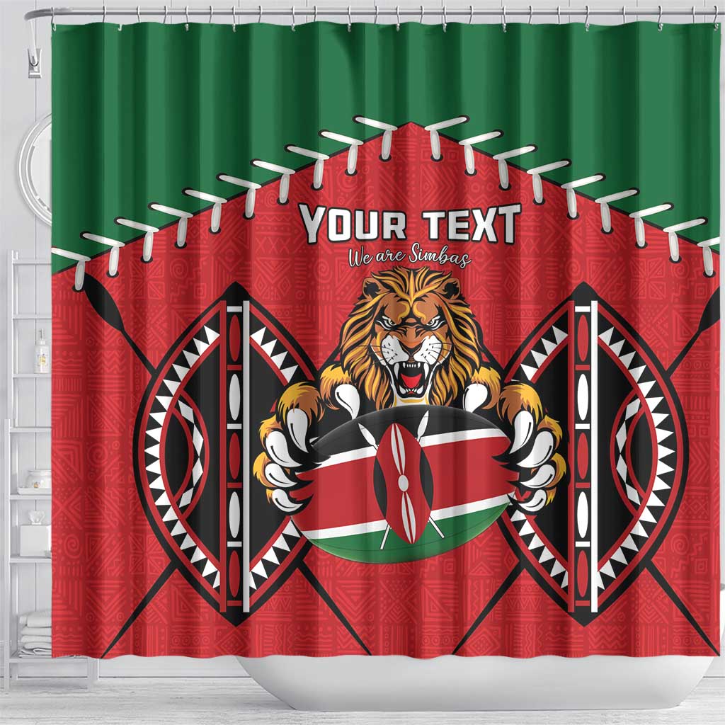 Custom Kenya Rugby Shower Curtain We Are Simbas