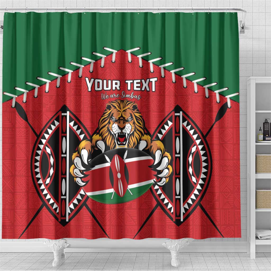 Custom Kenya Rugby Shower Curtain We Are Simbas