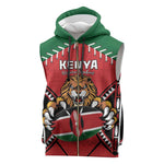 Custom Kenya Rugby Sleeveless Zip Hoodie We Are Simbas - African Pride