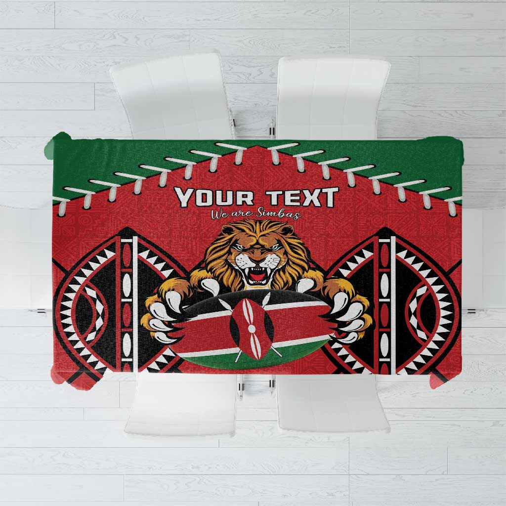 Custom Kenya Rugby Tablecloth We Are Simbas