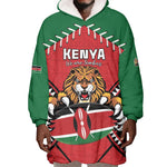 Custom Kenya Rugby Wearable Blanket Hoodie We Are Simbas