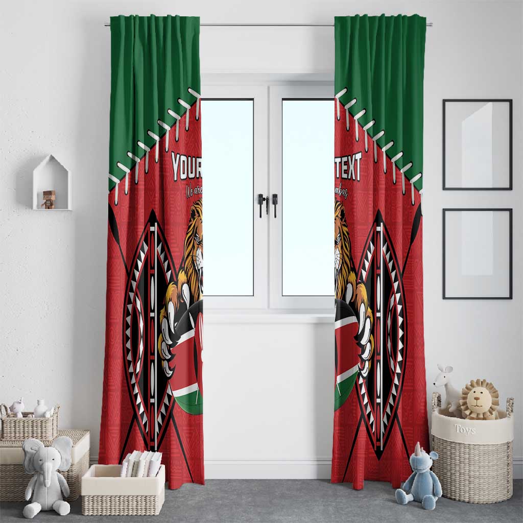 Custom Kenya Rugby Window Curtain We Are Simbas