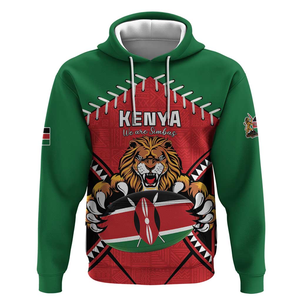Custom Kenya Rugby Zip Hoodie We Are Simbas
