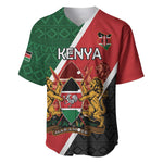 Personalised Kenya Baseball Jersey Flag Style - African Pattern
