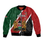 Personalised Kenya Bomber Jacket Flag Style - African Pattern