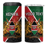 Personalised Kenya 4 in 1 Can Cooler Tumbler Flag Style - African Pattern