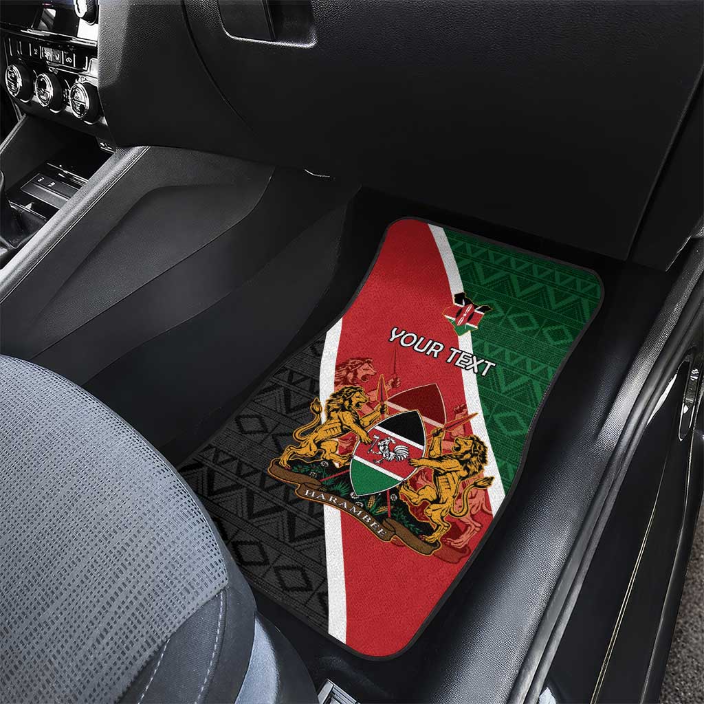 Personalised Kenya Car Mats Flag Style - African Pattern