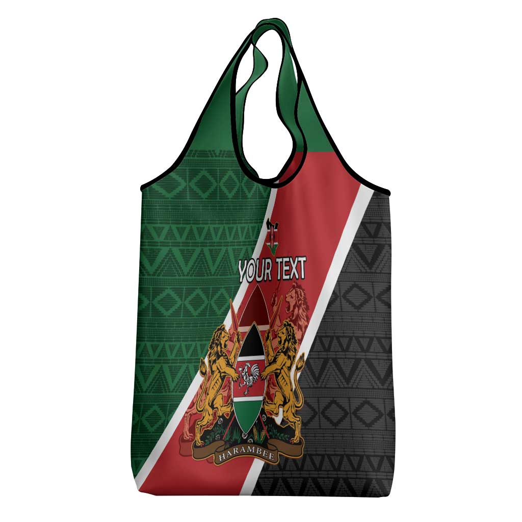 Personalised Kenya Grocery Bag Flag Style - African Pattern