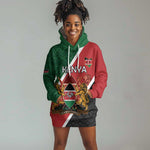 Personalised Kenya Hoodie Dress Flag Style - African Pattern