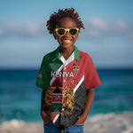 Personalised Kenya Kid Hawaiian Shirt Flag Style - African Pattern