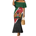 Personalised Kenya Mermaid Dress Flag Style - African Pattern