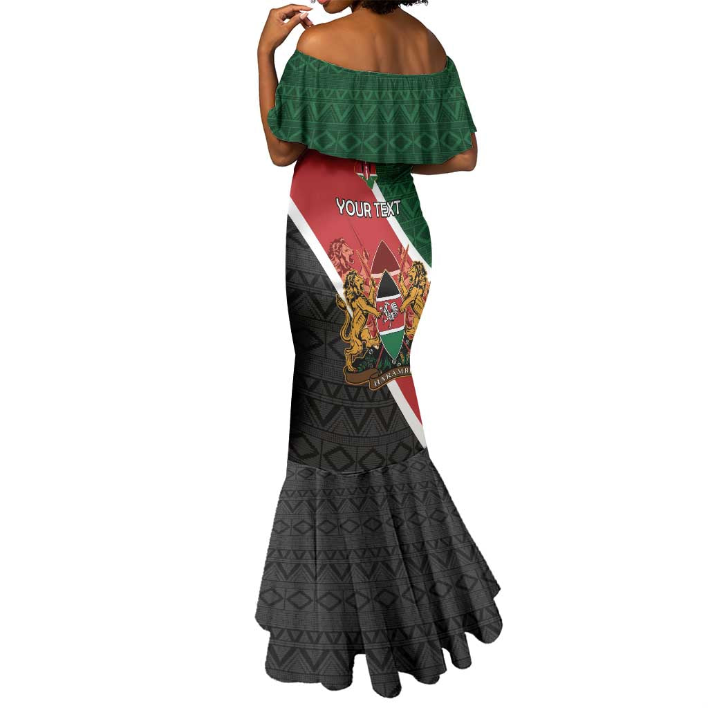 Personalised Kenya Mermaid Dress Flag Style - African Pattern