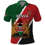 Personalised Kenya Polo Shirt Flag Style - African Pattern