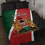 Personalised Kenya Quilt Bed Set Flag Style - African Pattern