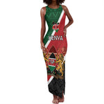 Personalised Kenya Tank Maxi Dress Flag Style - African Pattern