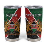 Personalised Kenya Tumbler Cup Flag Style - African Pattern