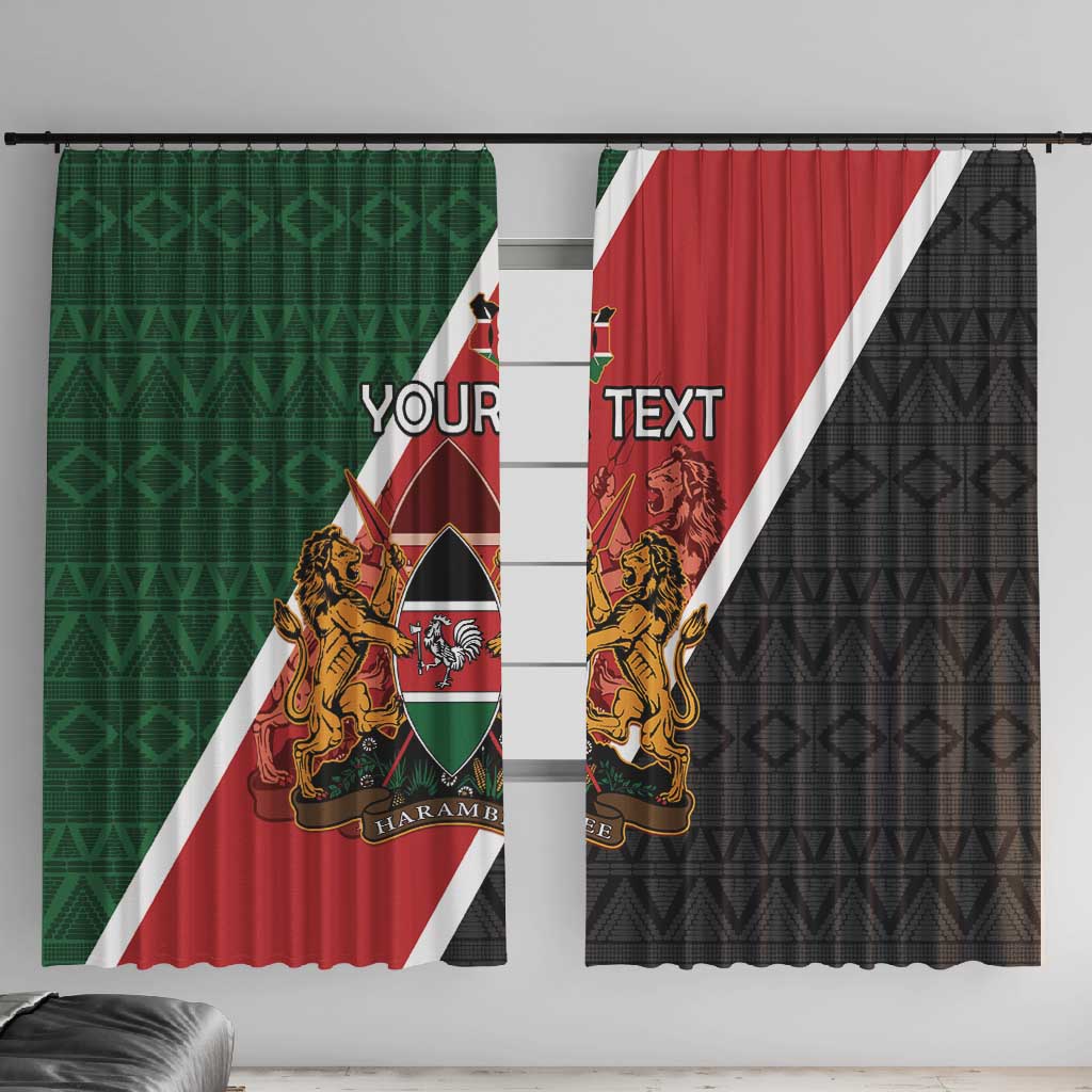 Personalised Kenya Window Curtain Flag Style - African Pattern