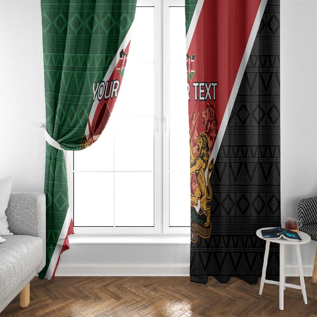 Personalised Kenya Window Curtain Flag Style - African Pattern