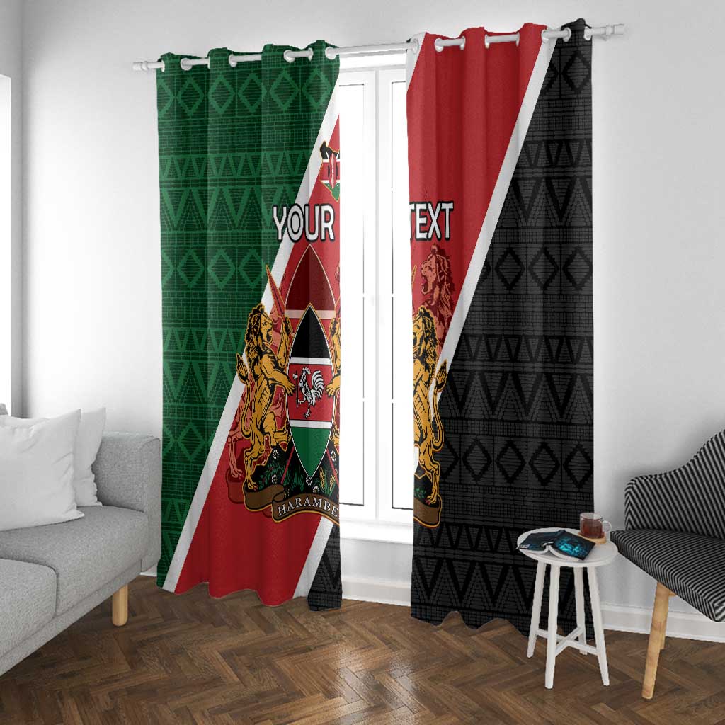 Personalised Kenya Window Curtain Flag Style - African Pattern