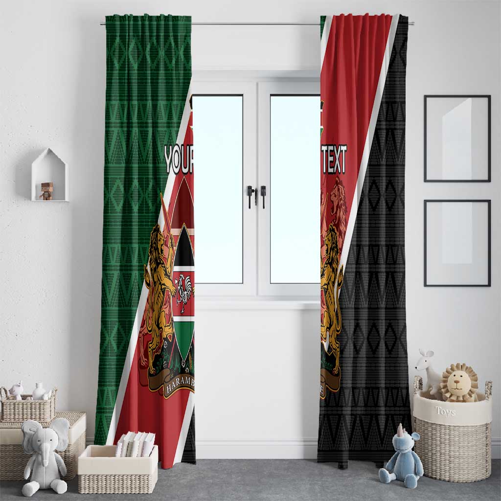 Personalised Kenya Window Curtain Flag Style - African Pattern