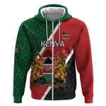 Personalised Kenya Zip Hoodie Flag Style - African Pattern
