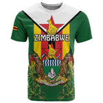 Personalised Zimbabwe Independence Day T shirt Coat Of Arms Fire Lilies