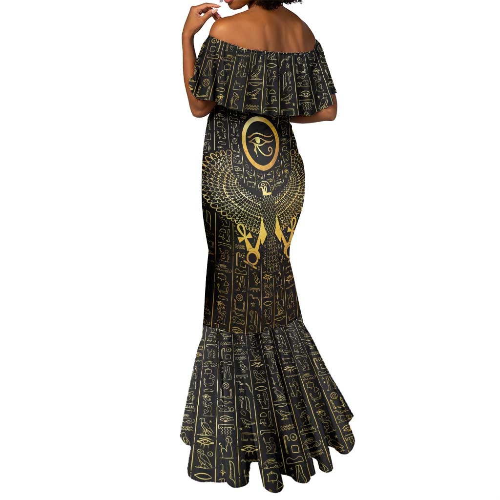 Ancient Egyptian Mermaid Dress Horus Falcon God