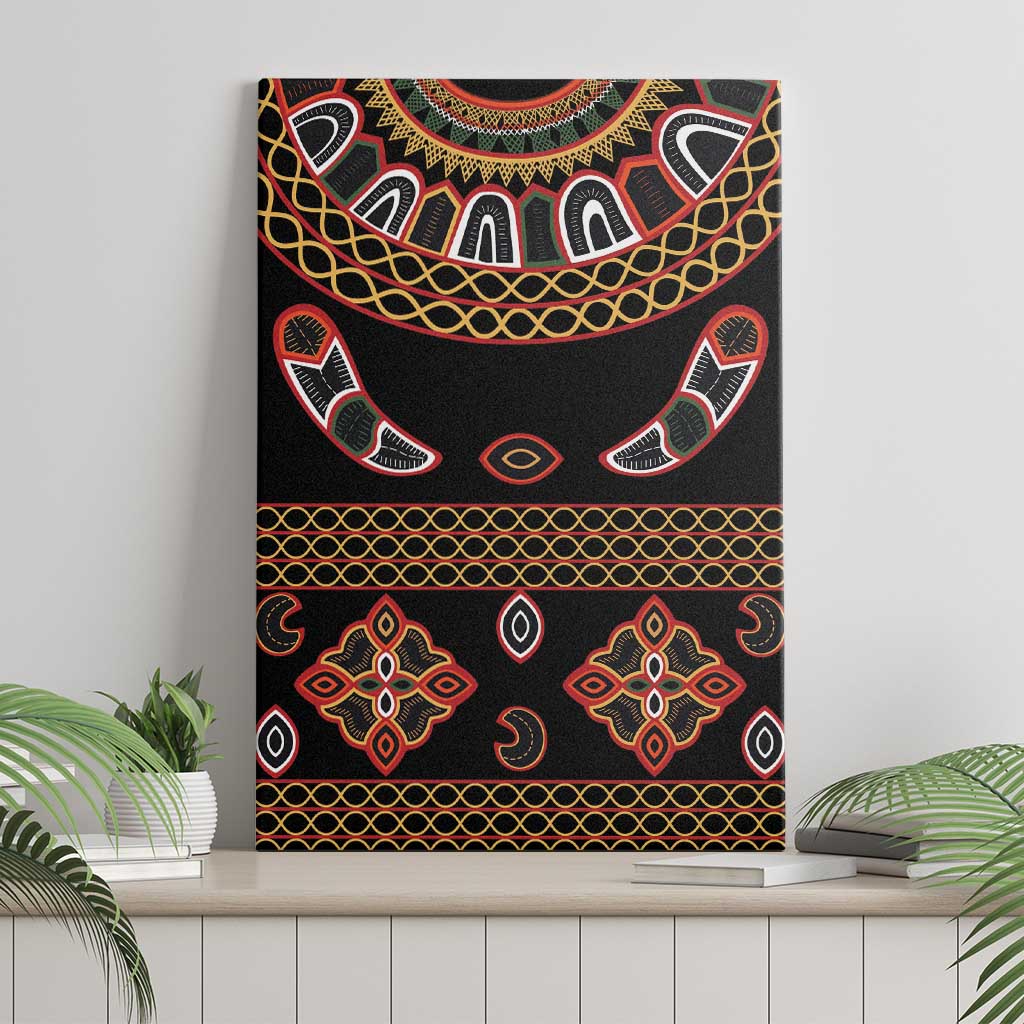 Cameroon Traditional Toghu Pattern Canvas Wall Art