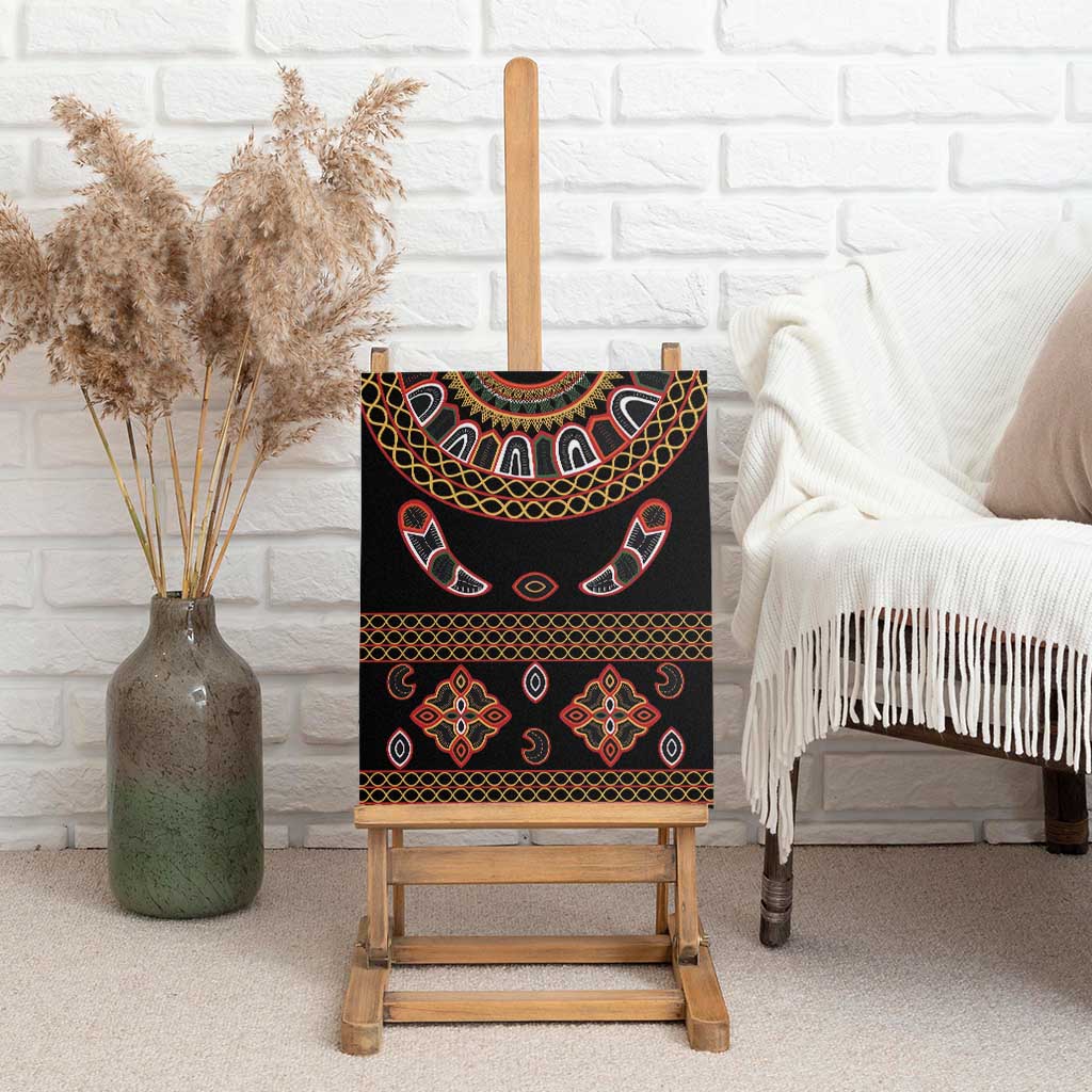 Cameroon Traditional Toghu Pattern Canvas Wall Art