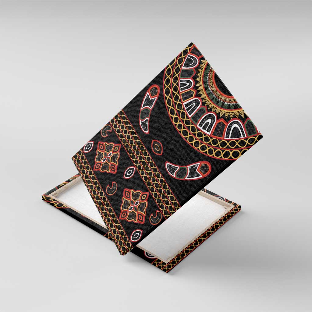 Cameroon Traditional Toghu Pattern Canvas Wall Art