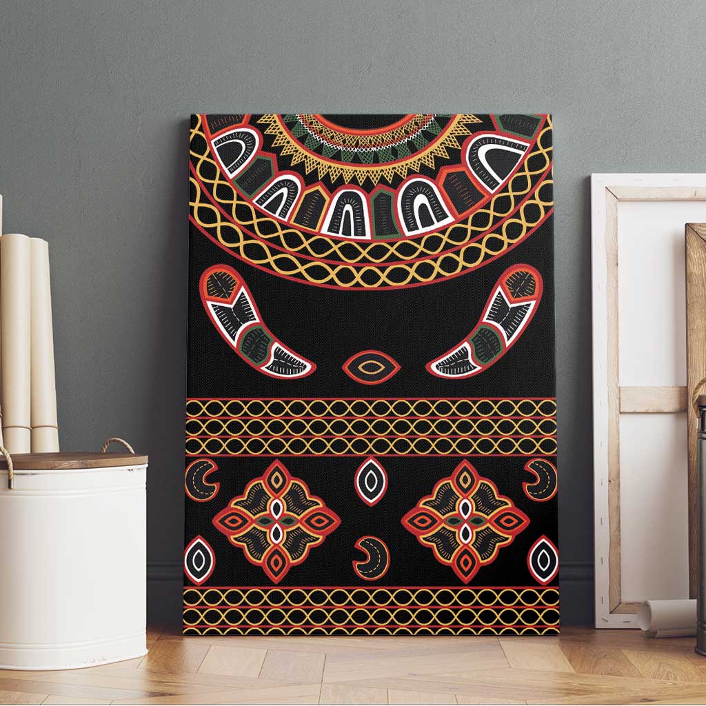 Cameroon Traditional Toghu Pattern Canvas Wall Art