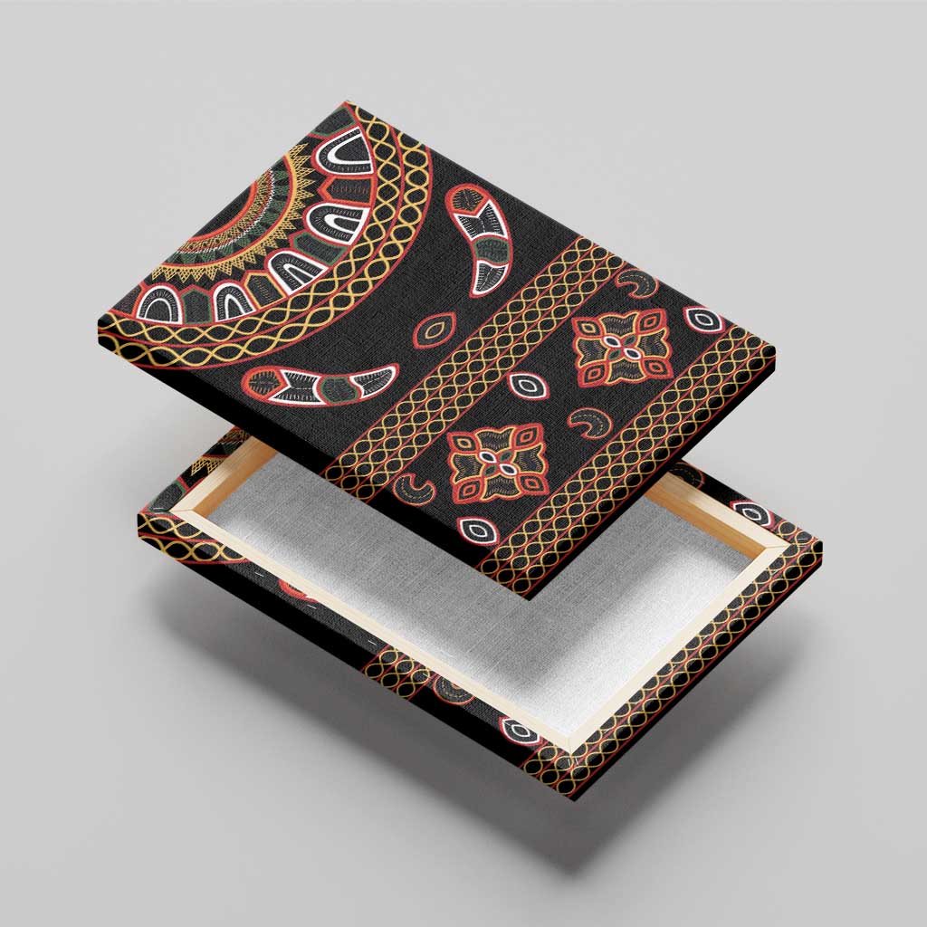 Cameroon Traditional Toghu Pattern Canvas Wall Art