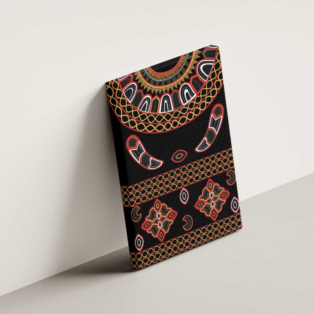 Cameroon Traditional Toghu Pattern Canvas Wall Art