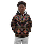 Cameroon Traditional Toghu Pattern Kid Hoodie