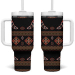Cameroon Traditional Toghu Pattern Tumbler With Handle