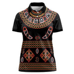 Cameroon Traditional Toghu Pattern Women Polo Shirt