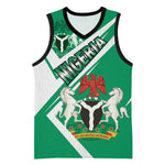 Nigeria Coat Of Arms Sporty Style Basketball Jersey - African Pride