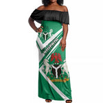Nigeria Coat Of Arms Sporty Style Off Shoulder Maxi Dress