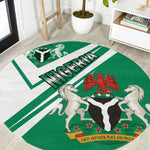 Nigeria Coat Of Arms Sporty Style Round Carpet