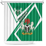 Nigeria Coat Of Arms Sporty Style Shower Curtain